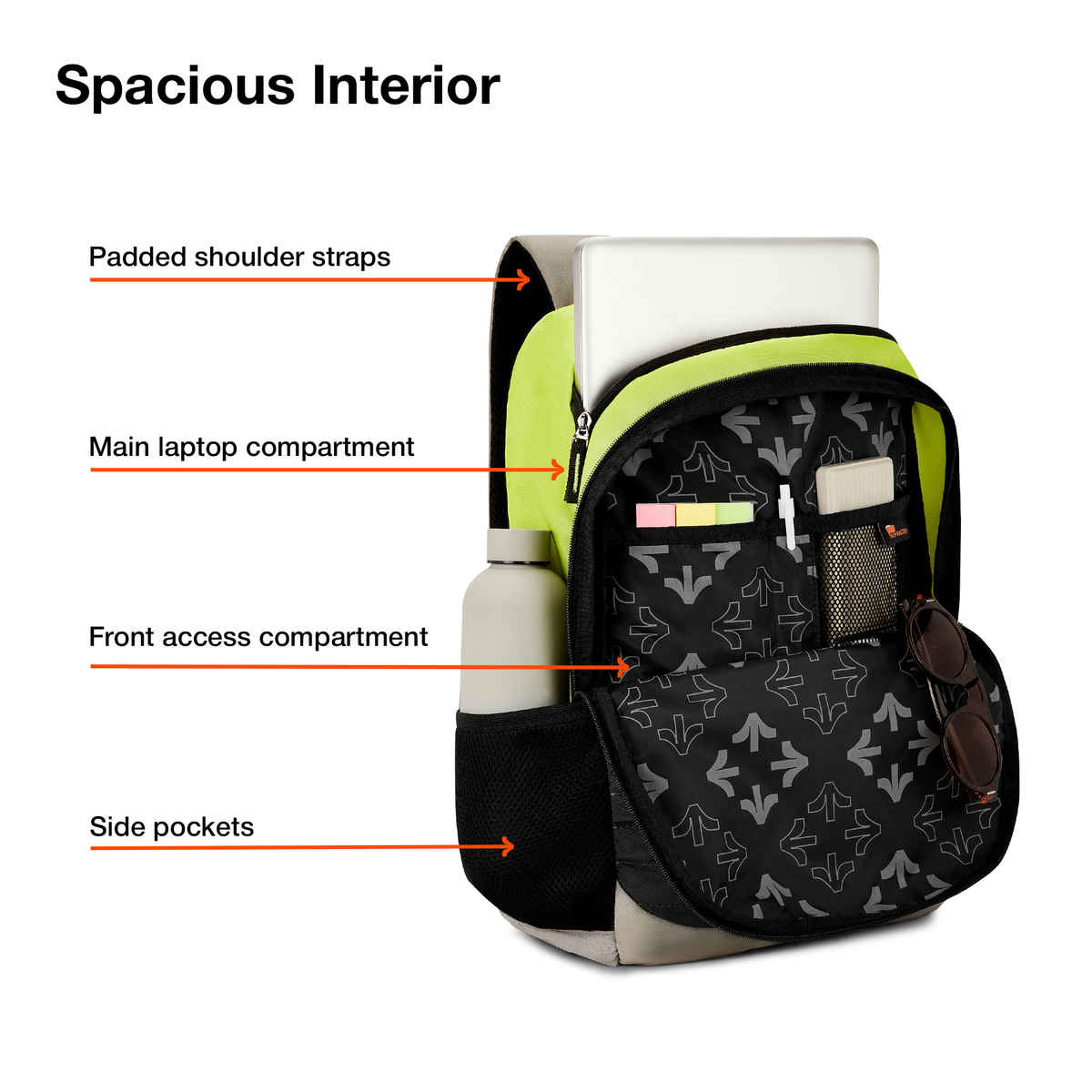 Nasher Miles Backpack for Unisex | Laptop Backpack | Casual Coding | Green Black - 31L