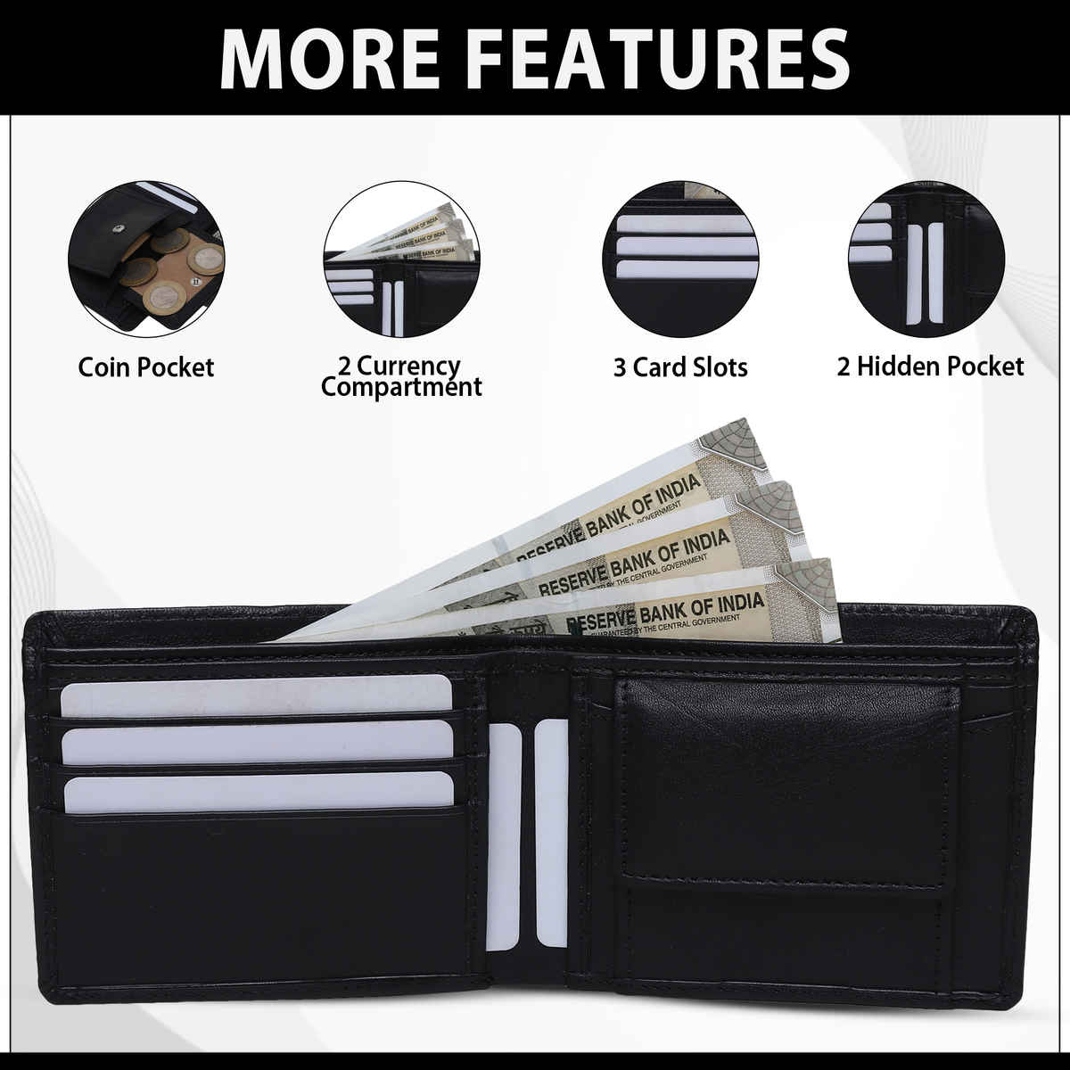 URBAN ALFAMI Men's Leather Belt & Wallet Combo | Fits up to 40 Waist