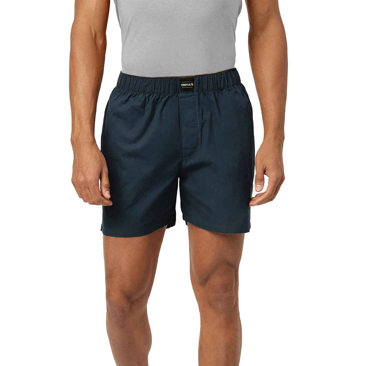 Freecultr Men's All-Day Boxers | Orange & Blue - M