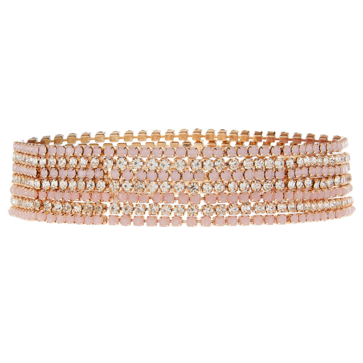 Accessorize London Women Pack Of 7 Faith Sparkle Stretch Bracelet