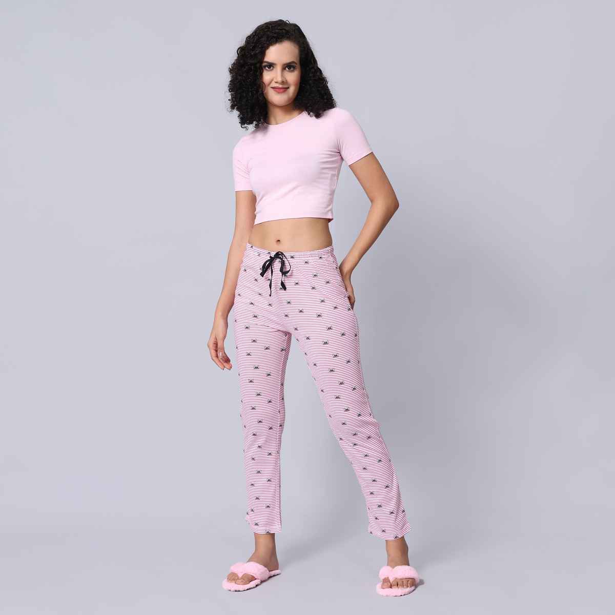 Evolove Women's Pajama Pink NPJKN1091PK-L