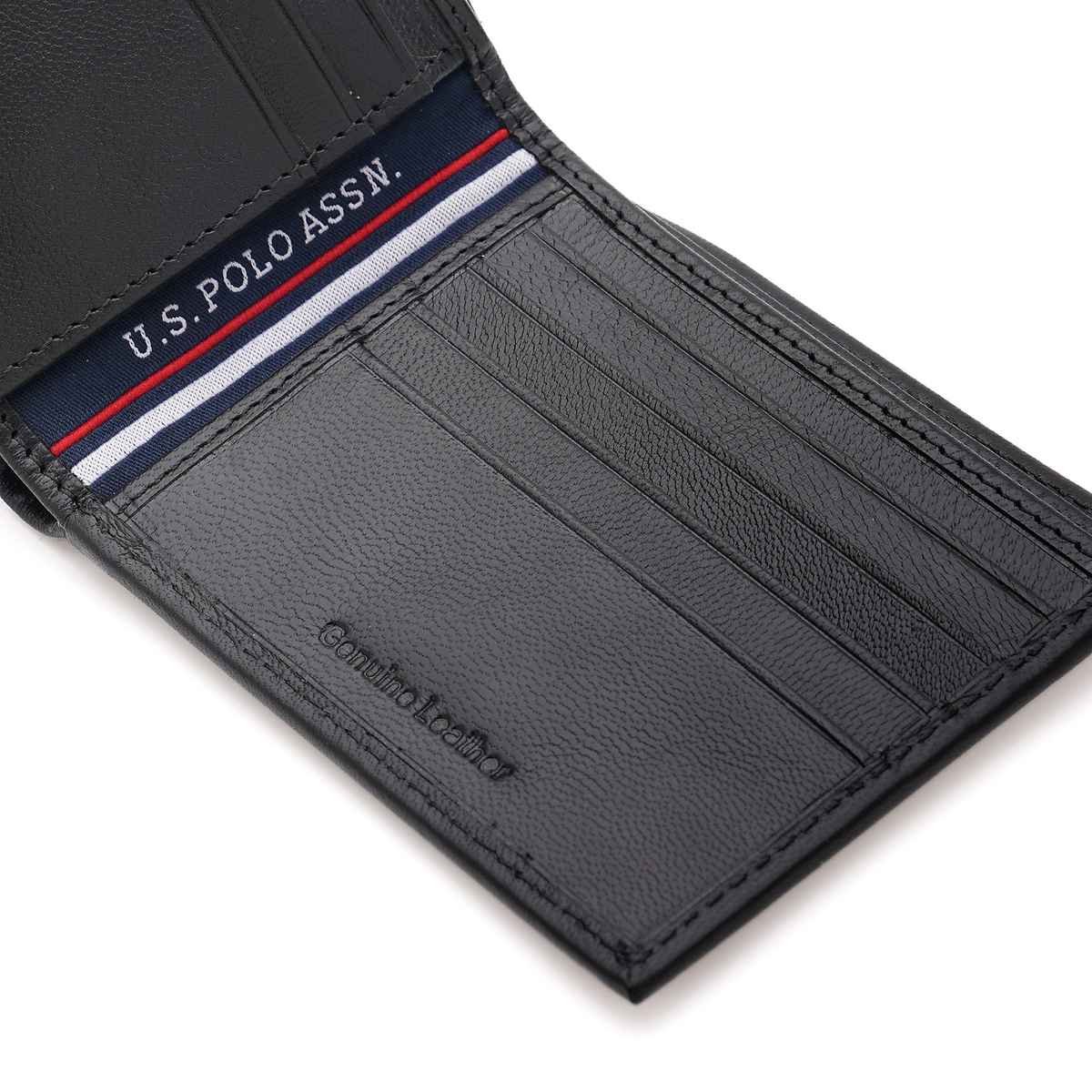 U.S. Polo Assn. | Men Leather Two Fold/Bifold Wallet | Men's | Black