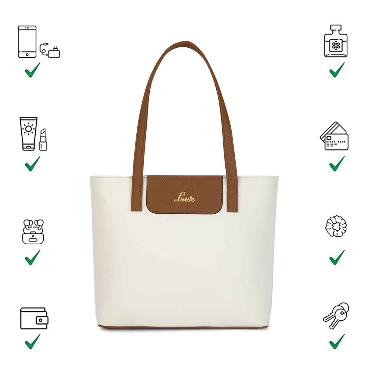 Lavie Women's Colourblock Jossie Tote Handbag | Off White