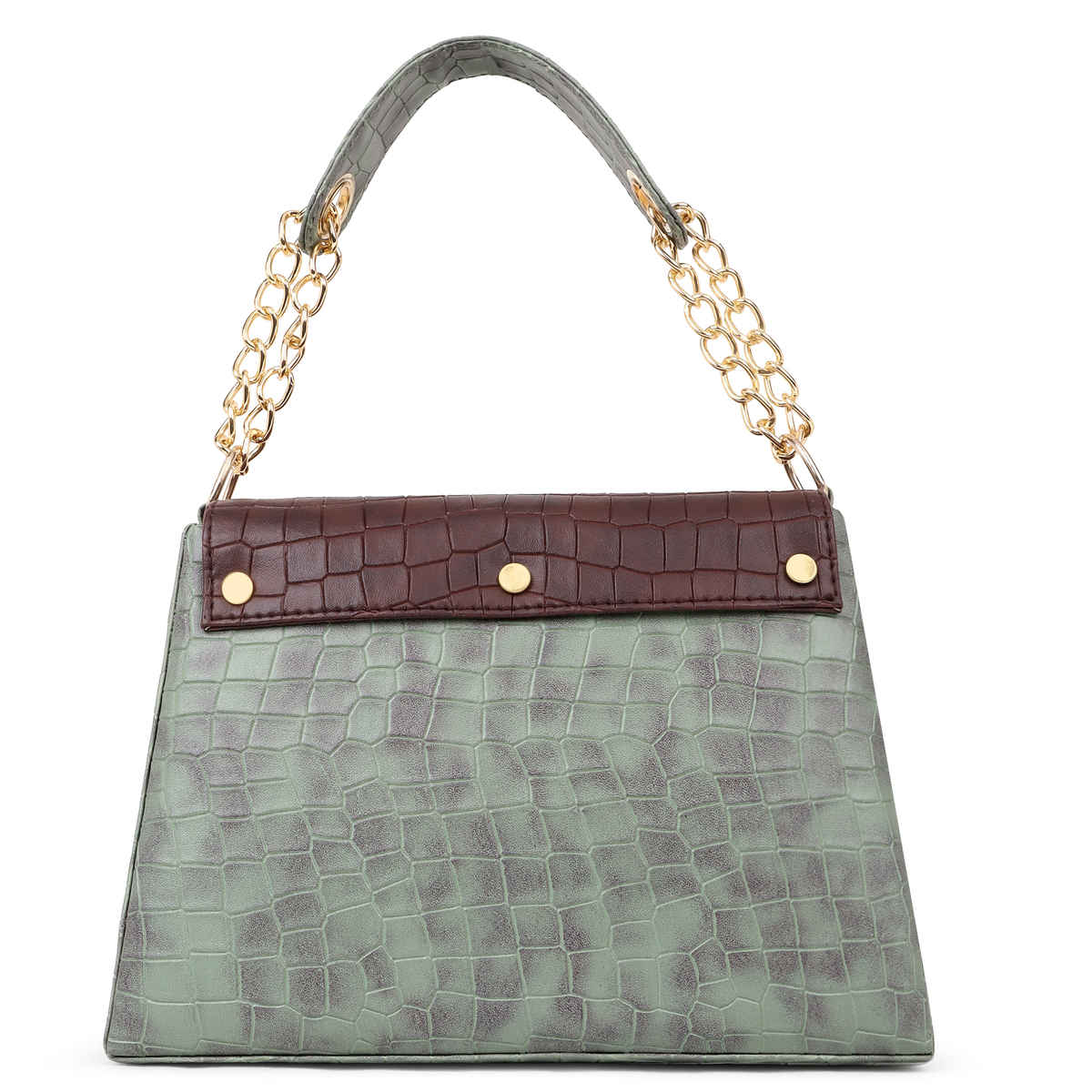 Legal Bribe Stylish Crock Sling Bag | Green/ Brown | LB2055