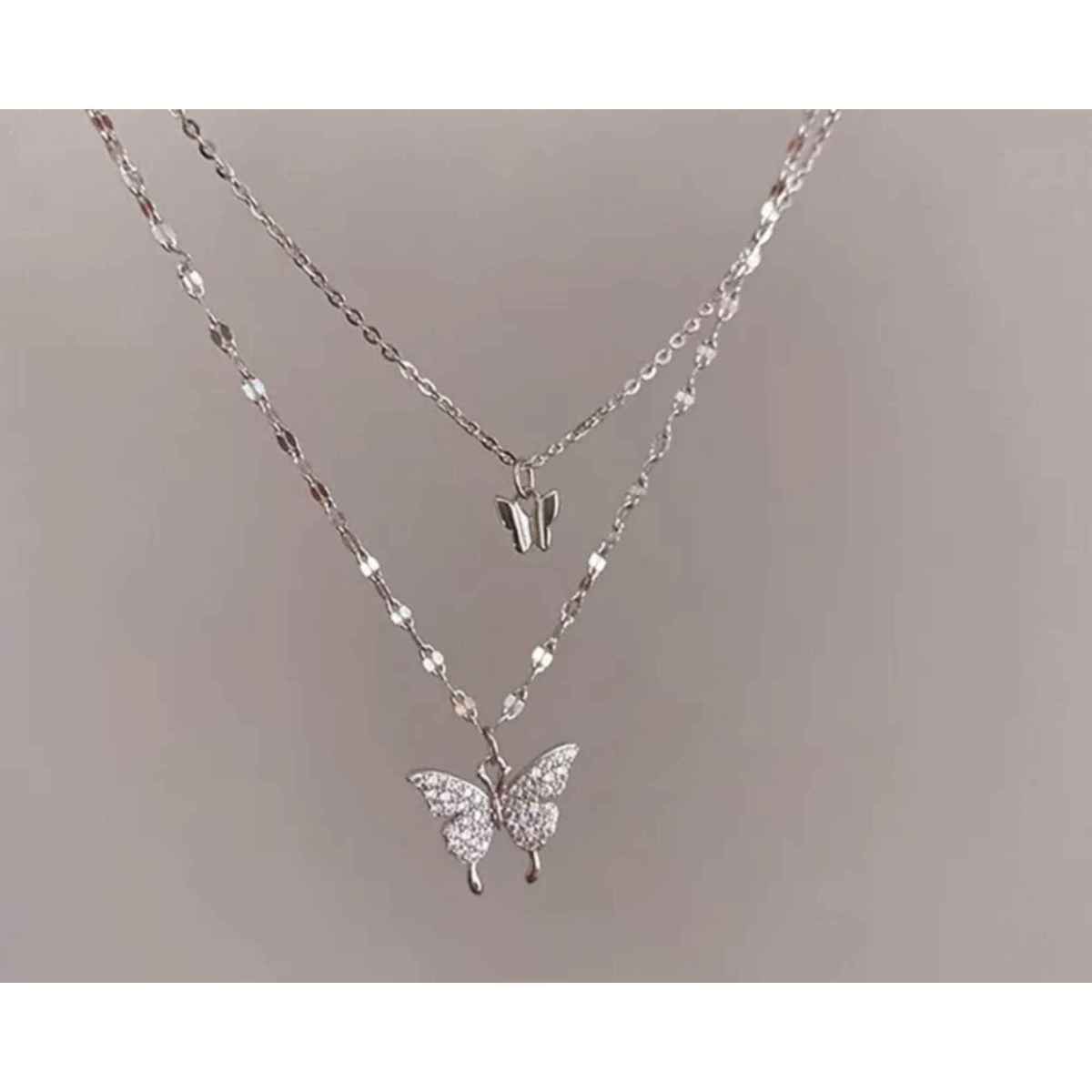 Estailo Fashion Women's Jewellery Necklace & Pendants Silver OS | N0000451