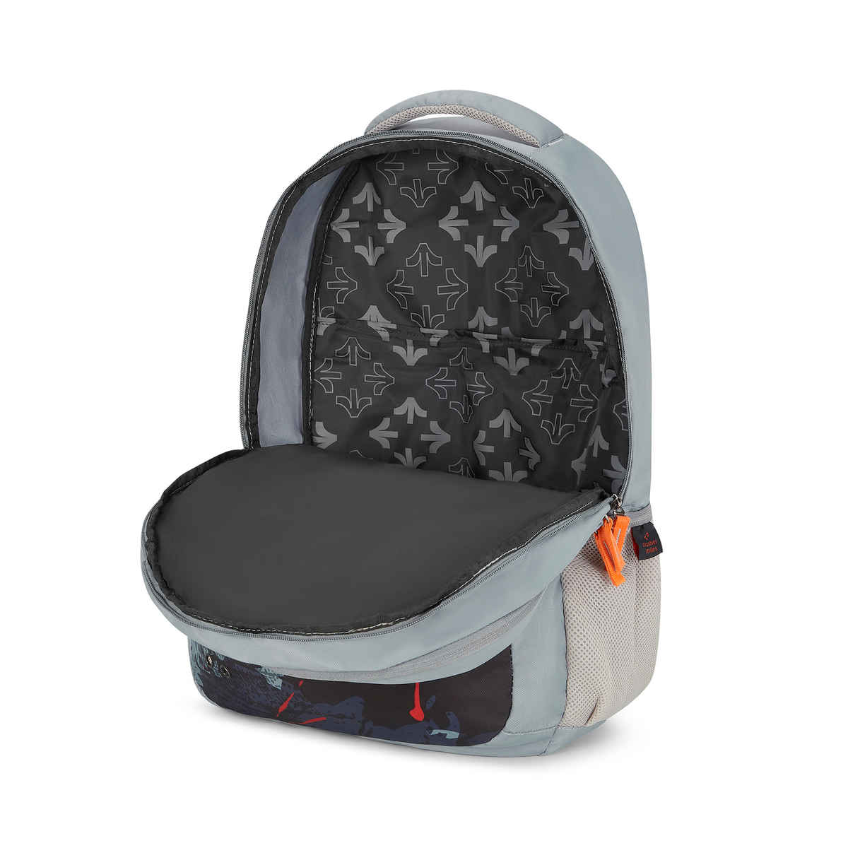 Nasher Miles Cricket Backpack- Unisex- 3 Compartment Casual College Bag- Grey- 45L