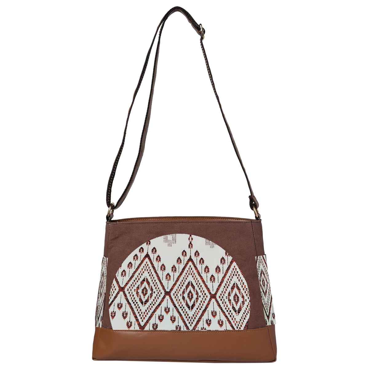 Ensac Sling U Leaf Sling Bag for Women Girls Crossbody Bag Travel Daily Use | Red