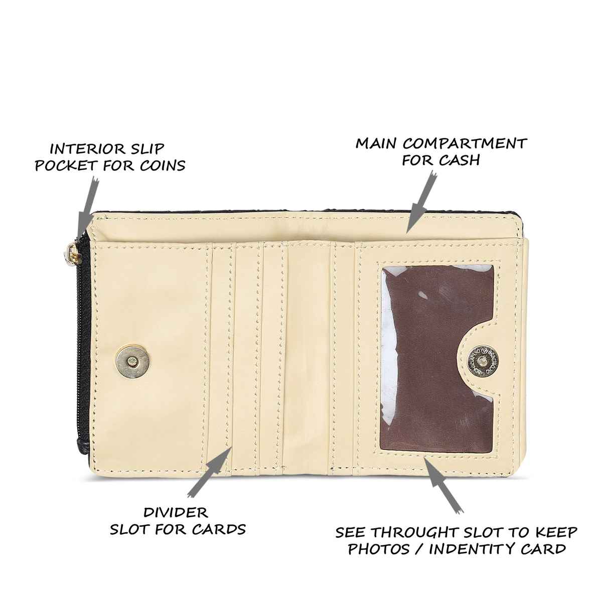 Lavie Women's Chic Bifold Wallet | Small | Black