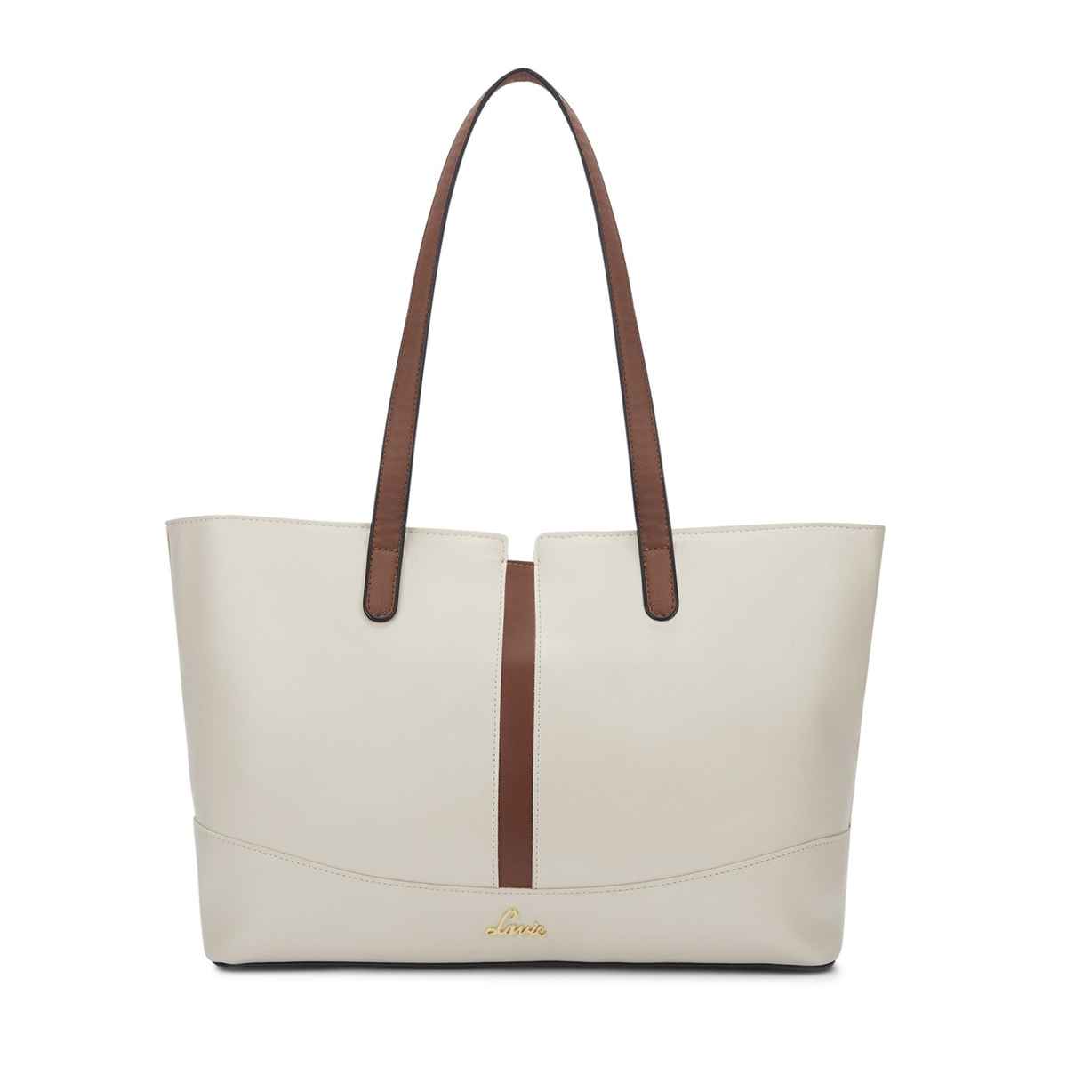 Lavie Women's Lyla Colourblock Tote Handbag | Ladies Purse | Shoulder Bag | Large | Off White