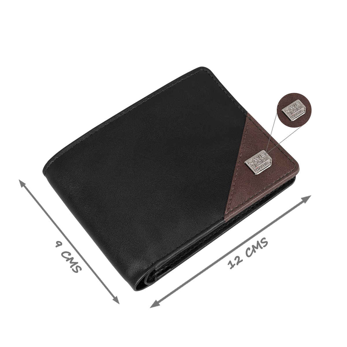 Lavie Sport Men's Solid Artificial Leather Bi-Fold Wallet | Black - One Size