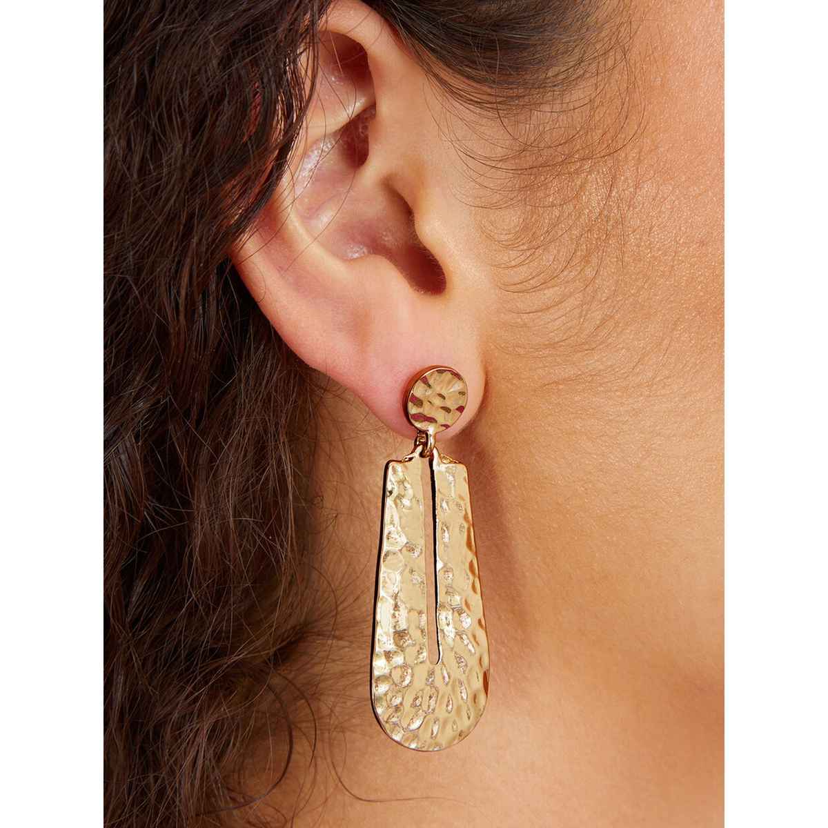 Accessorize London Women's Long Door Knocker Earrings - Gold