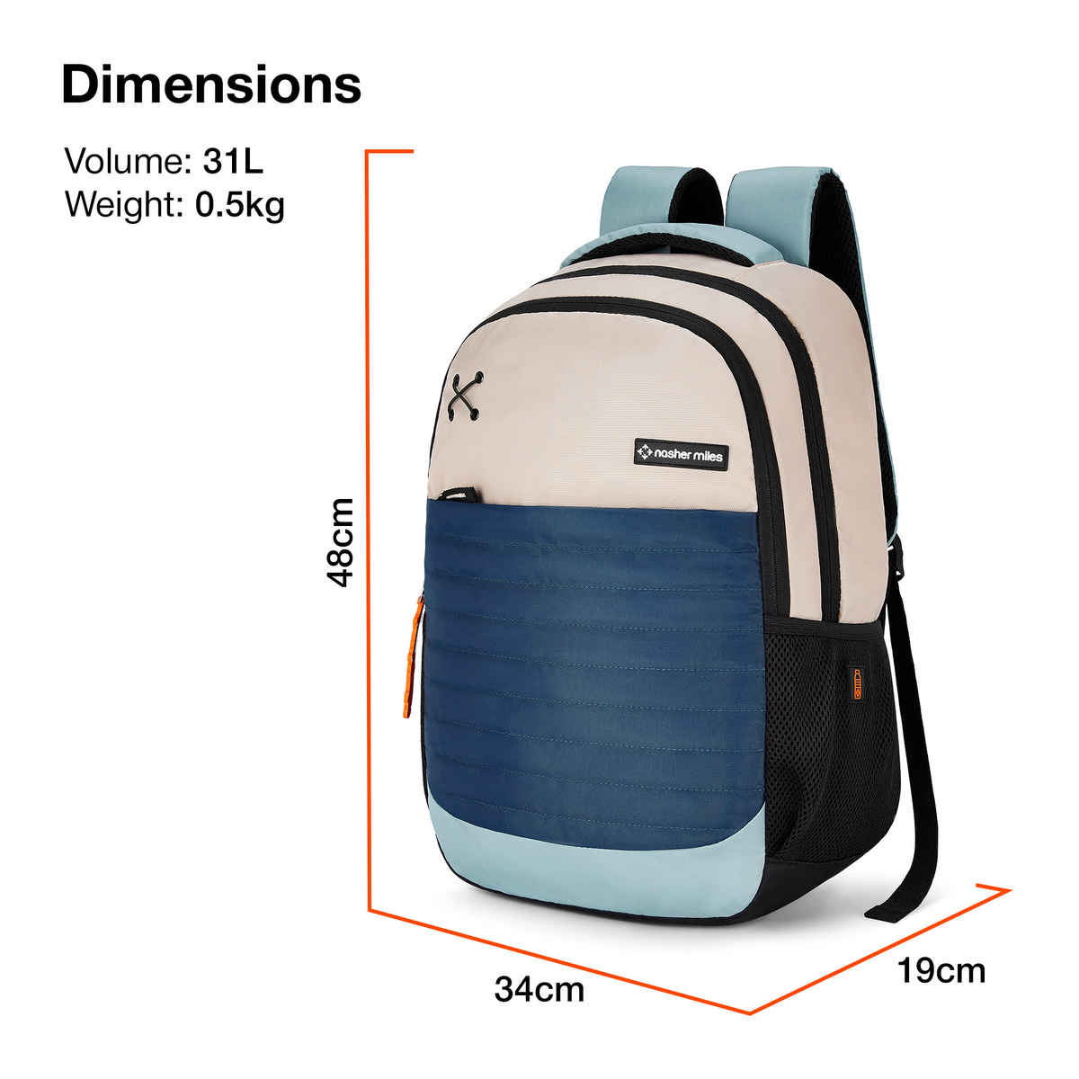 Nasher Miles Backpack for Unisex | Laptop Backpack | Casual Coding | Grey Green - 31L