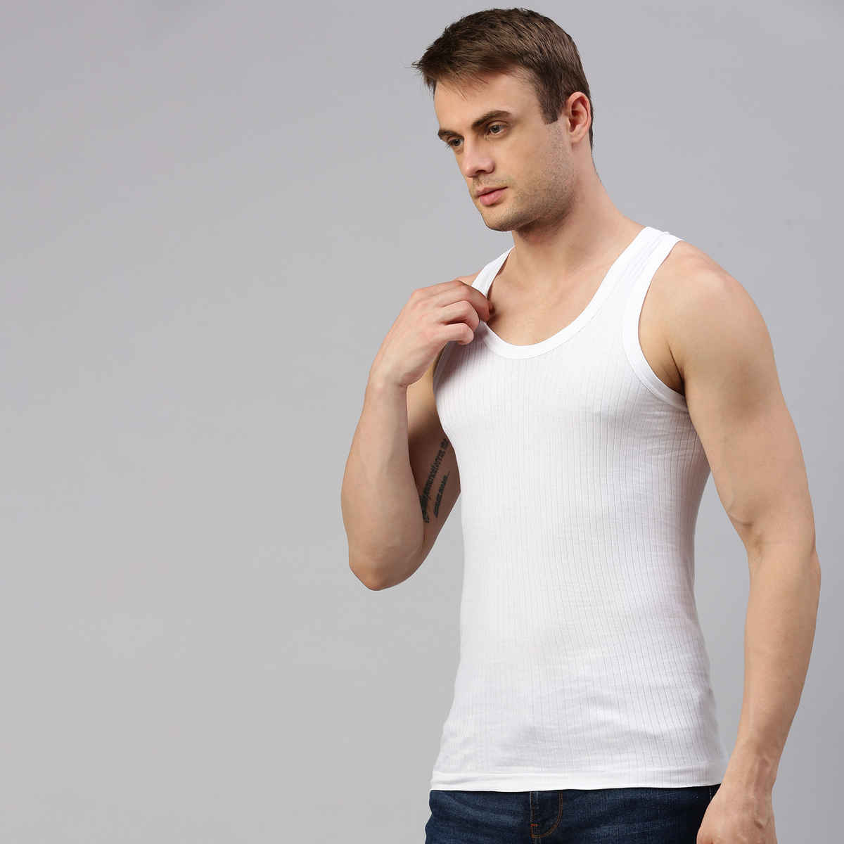 Sporto by Macho Men's Parka Vest | White - 85 cm