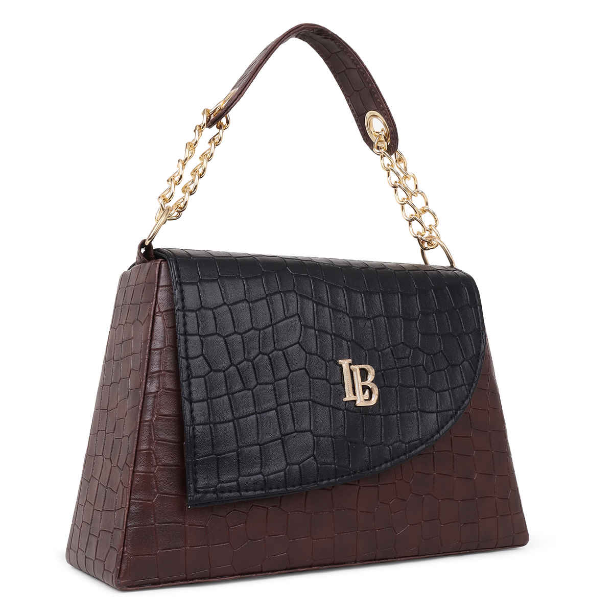 Legal Bribe Stylish Crock Sling Bag | Brown/Black | LB2057