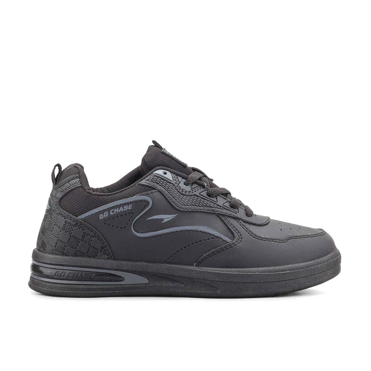 Asian Men's Lace up Sneakers | DEFENDER-02 | Black | UK 8