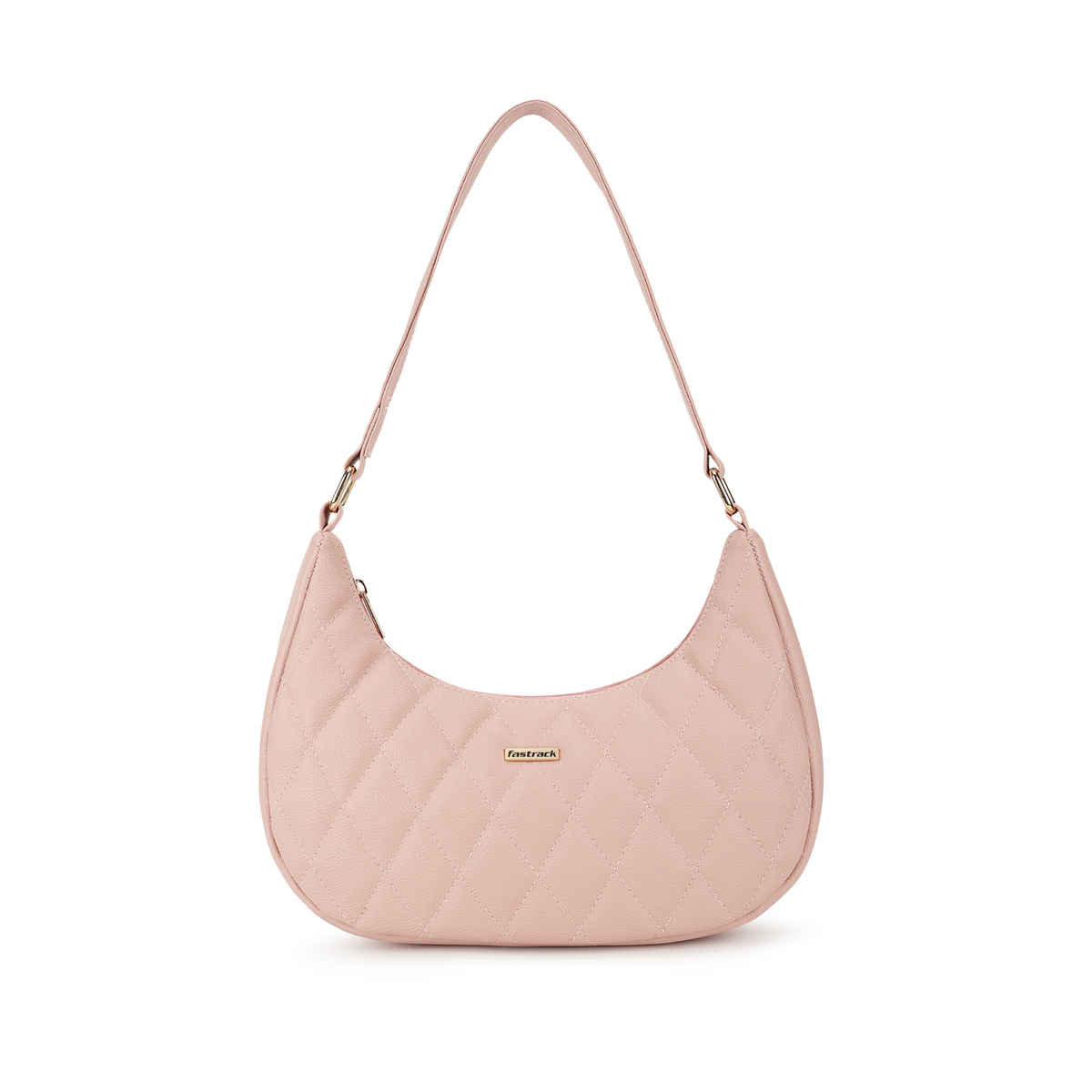 Fastrack Quilted Shoulder Bag for Women | Pink