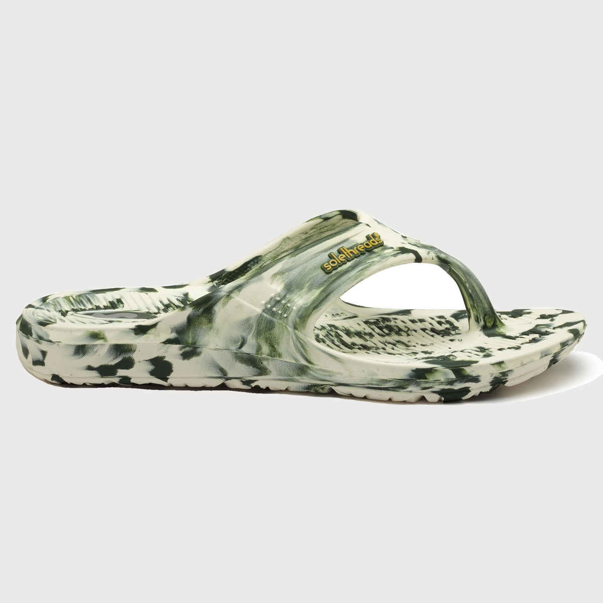 Solethreads Ortho Elite Marble Olive Flip-Flops & Slippers for Men | Size - India-UK 8