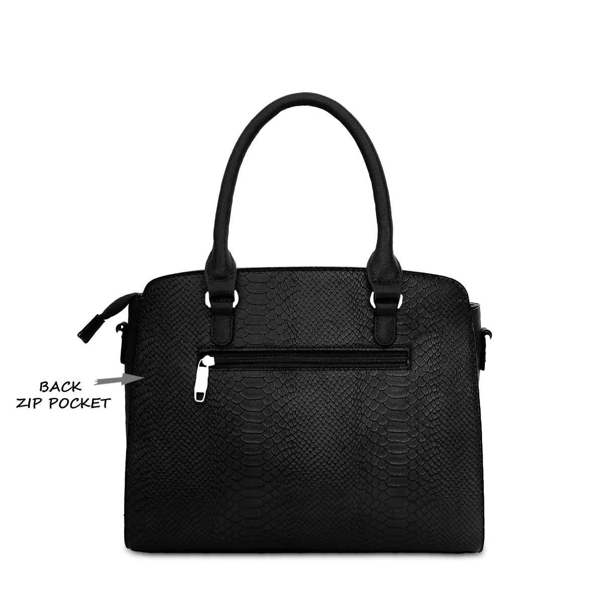 Lavie Women's Ushycroc Satchel Handbag | Satchel Bag for Work | Ladies purse | Shoulder Bag | Black