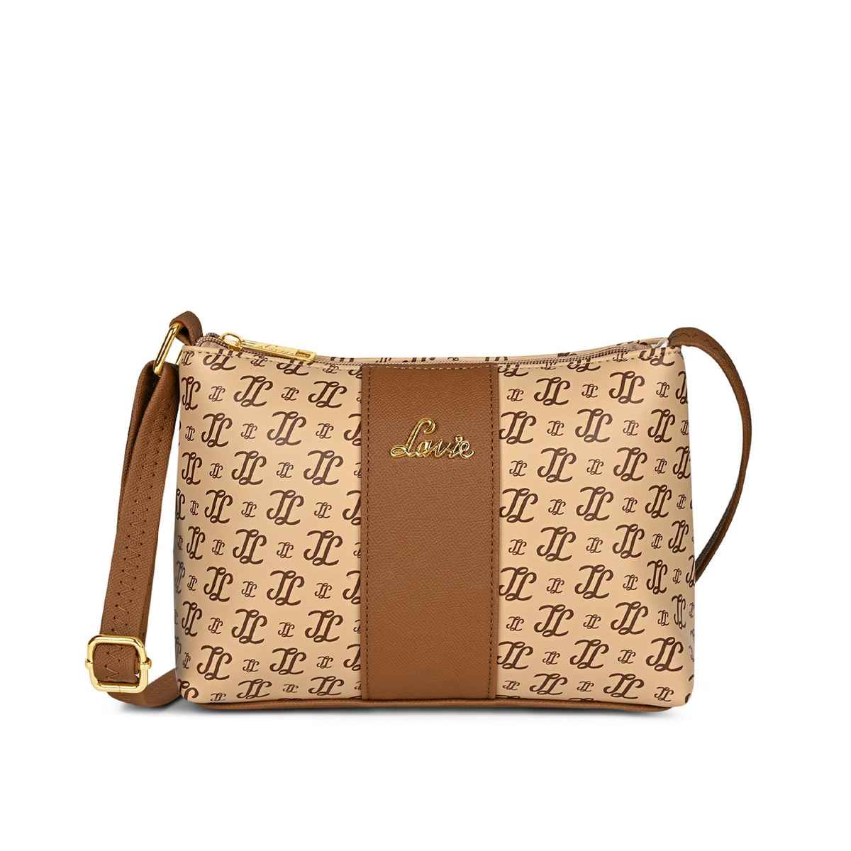 Lavie Women's Mono Ll Evelynn Crossbody Sling Bag | Ladies Purse Handbag | Taupe