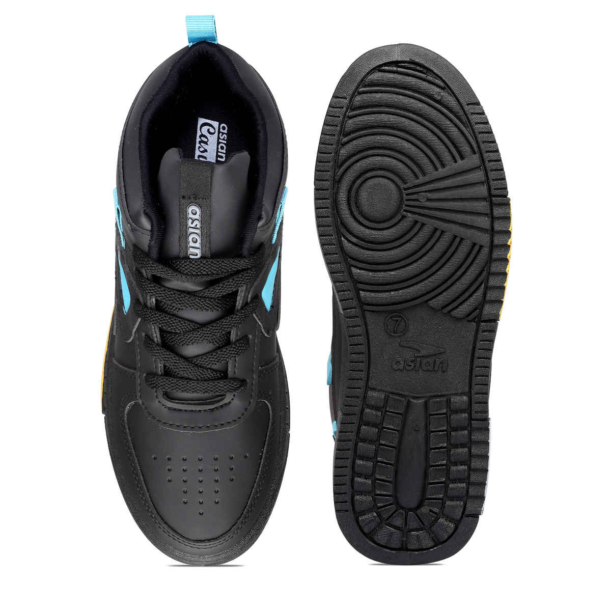 Asian Tarzan-11 Men High Top Sneakers Black (Size-6)