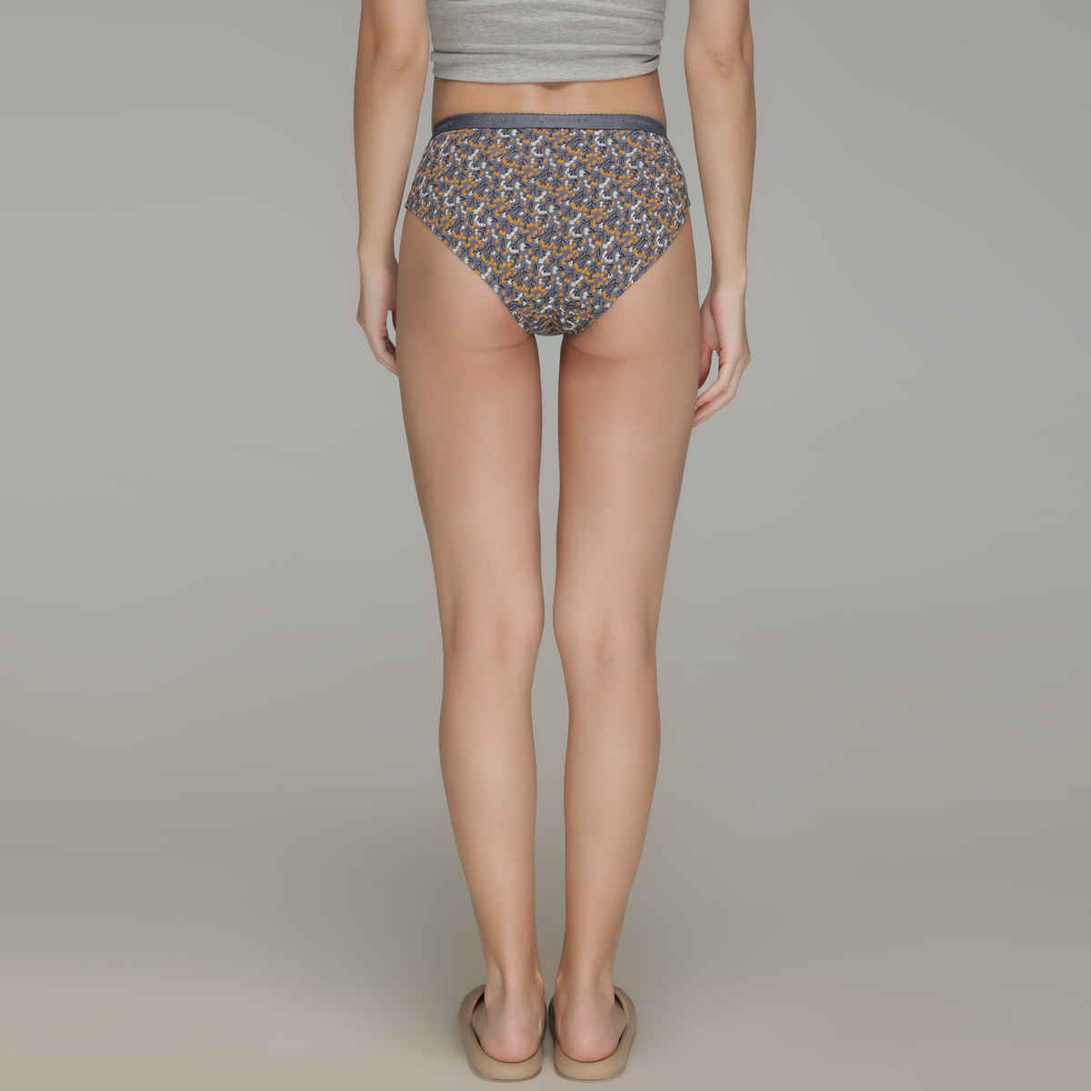 Amul Comfy Women's Cotton Printed Panty | Outer Elastic | Assorted - 90 cm