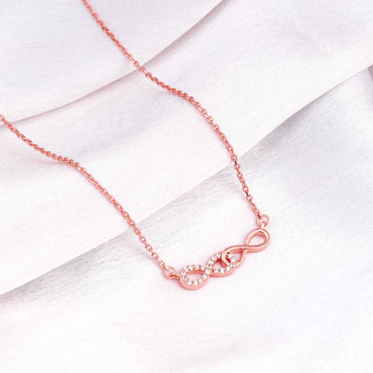 Giva Rose Gold Double Infinity Love Necklace