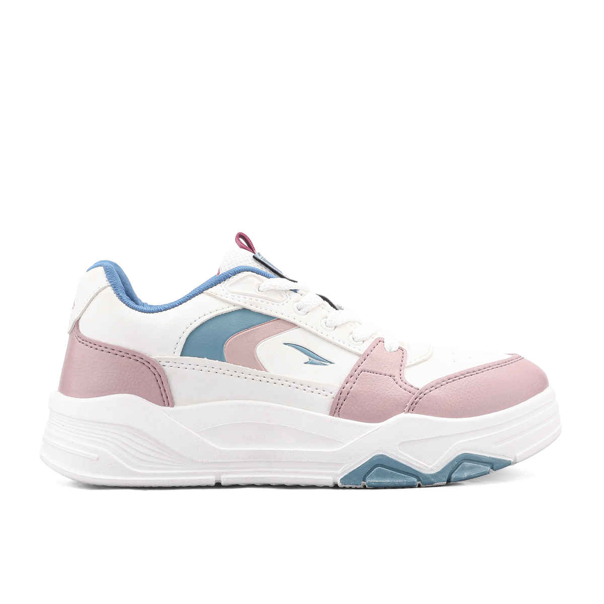 Asian Women's Lace up Sneakers | PETAL-01 | White | UK 6