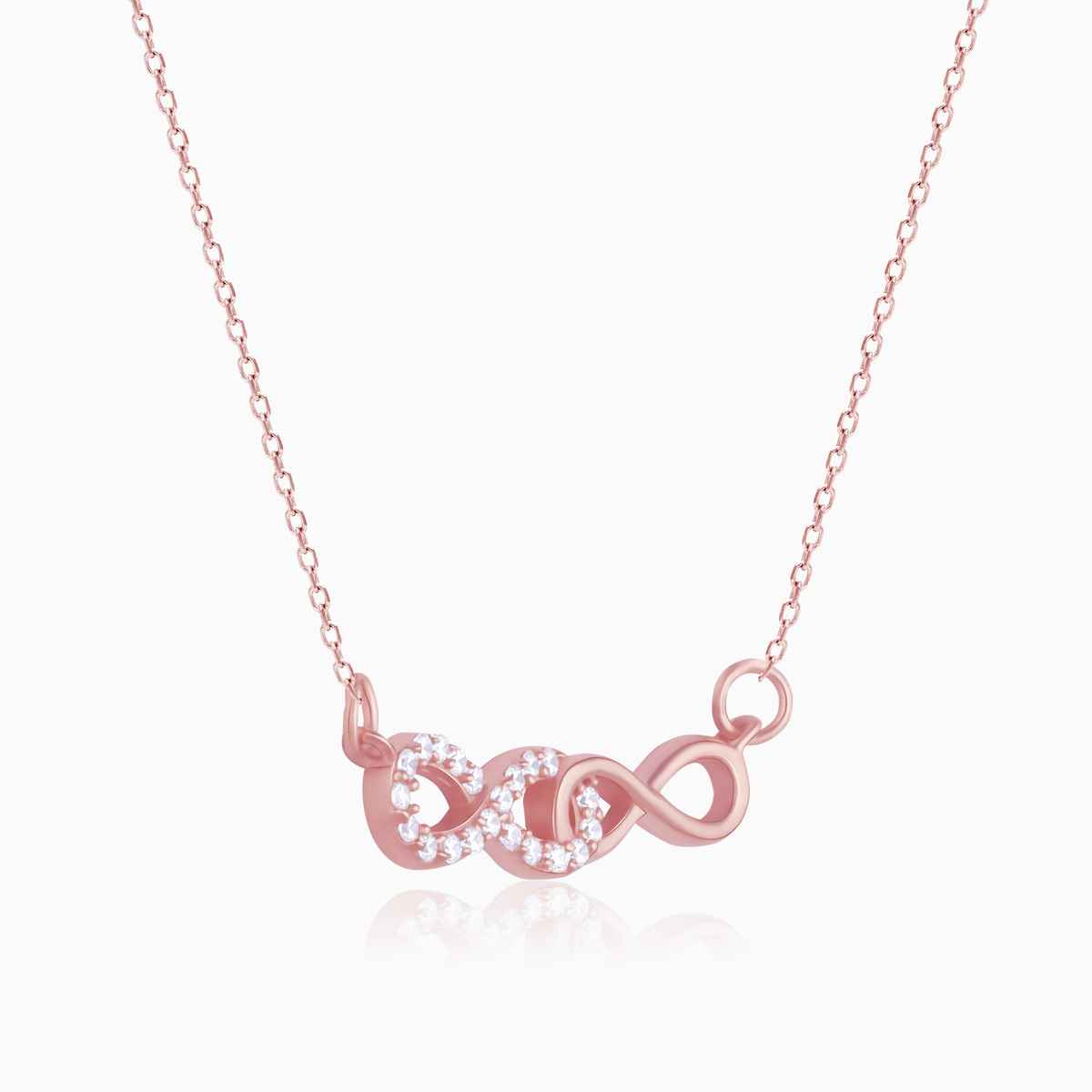 Giva Rose Gold Double Infinity Love Necklace