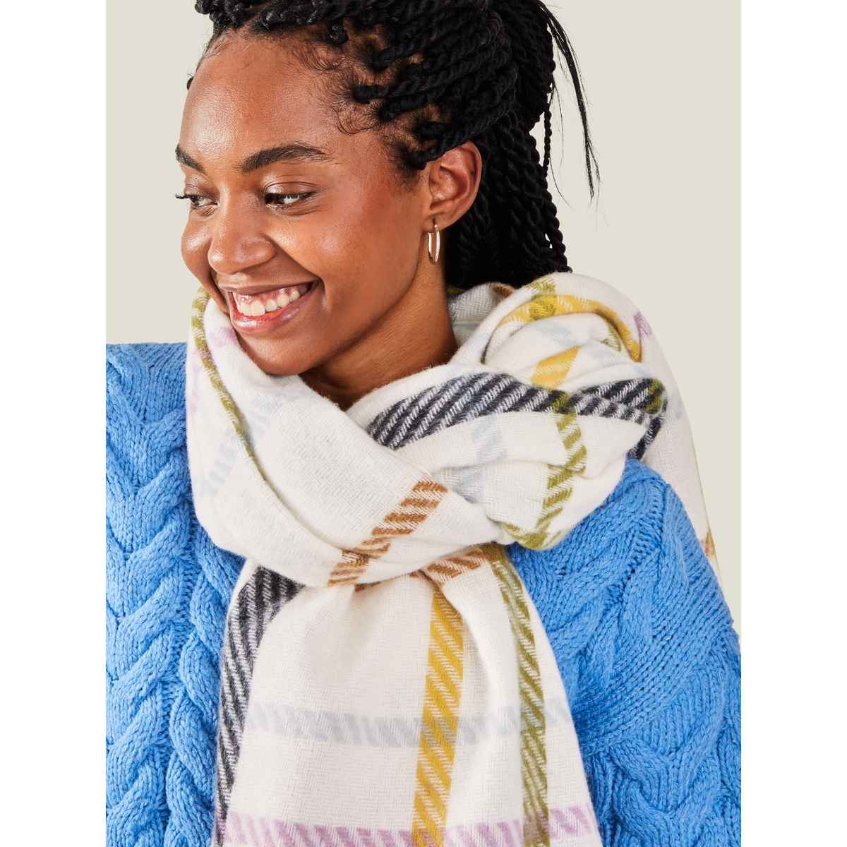 Accessorize London Women's Lillian Rainbow Blanket Scarf | Multicolorcolor