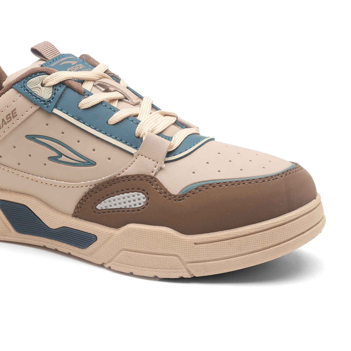 Asian Men's Lace up Sneakers | TANGO-01 | Beige | UK 7