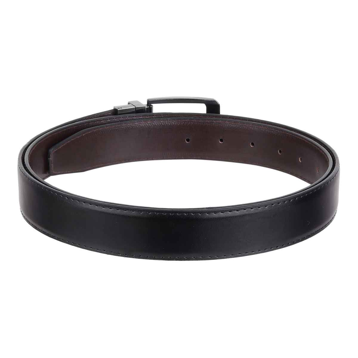 Zoro Men's Solid Faux Leather Reversible Belt | Black and Brown - 40 Inches