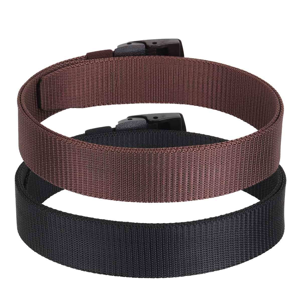 Zoro Men's Textured Nylon Belt | Black and Brown - Free Size