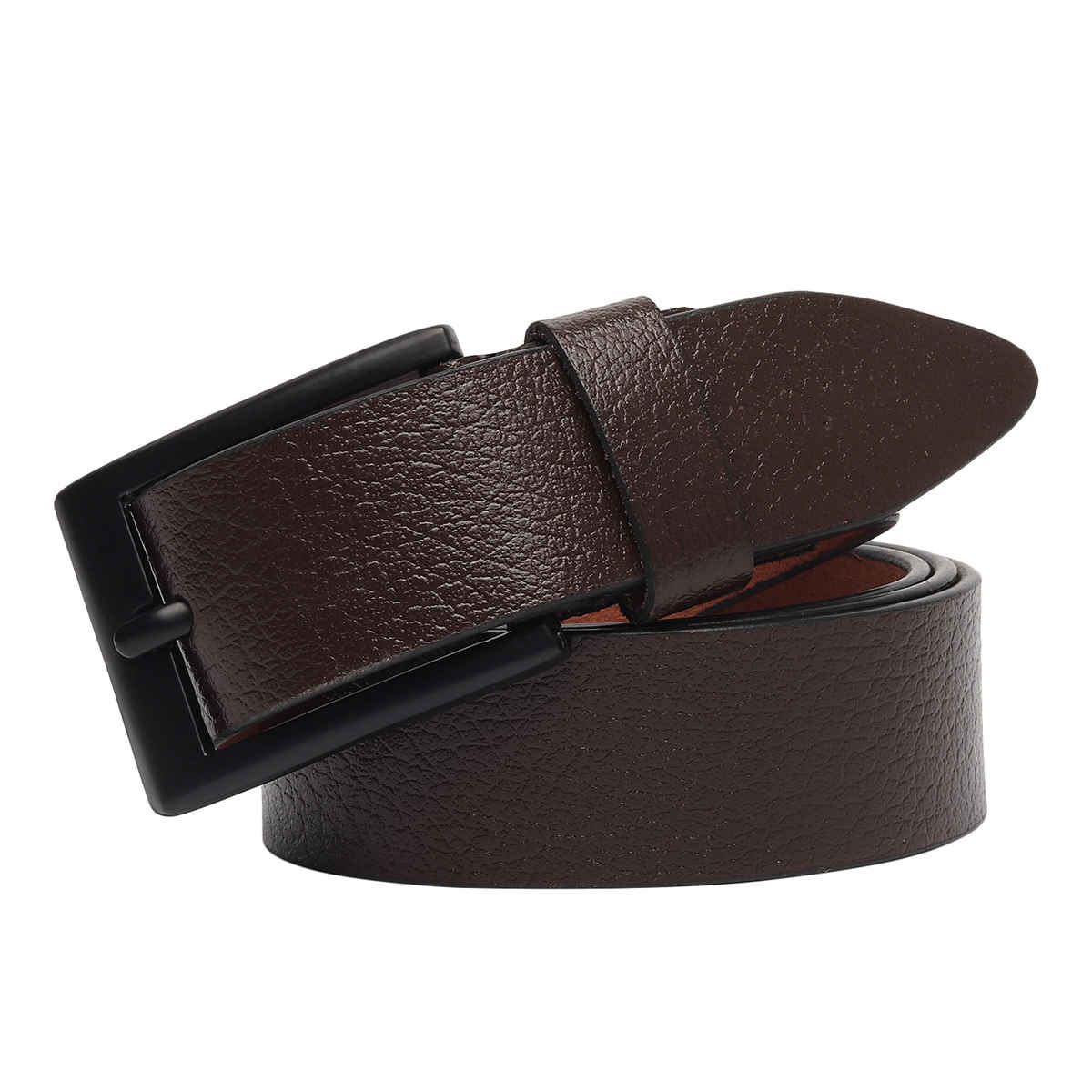 Kastner Men's Genuine Leather Belt with Classic Metal Buckle | Formal & Casual Wear | Brown - 30