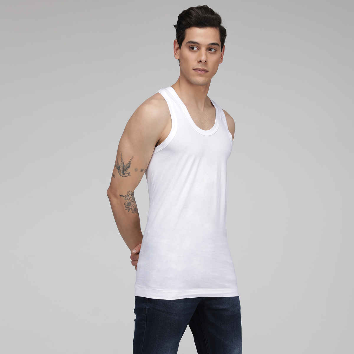 Sporto by Macho Men's Fine Vest Pack | White - 90 cm