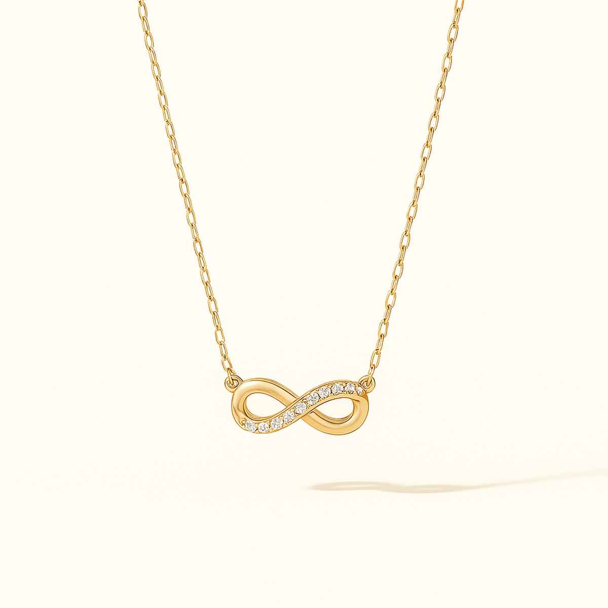 ZAISHA Women's 18K Gold Plated Zirconia Infinity Pendant | Birthday | Anniversary | Rakhi Gift