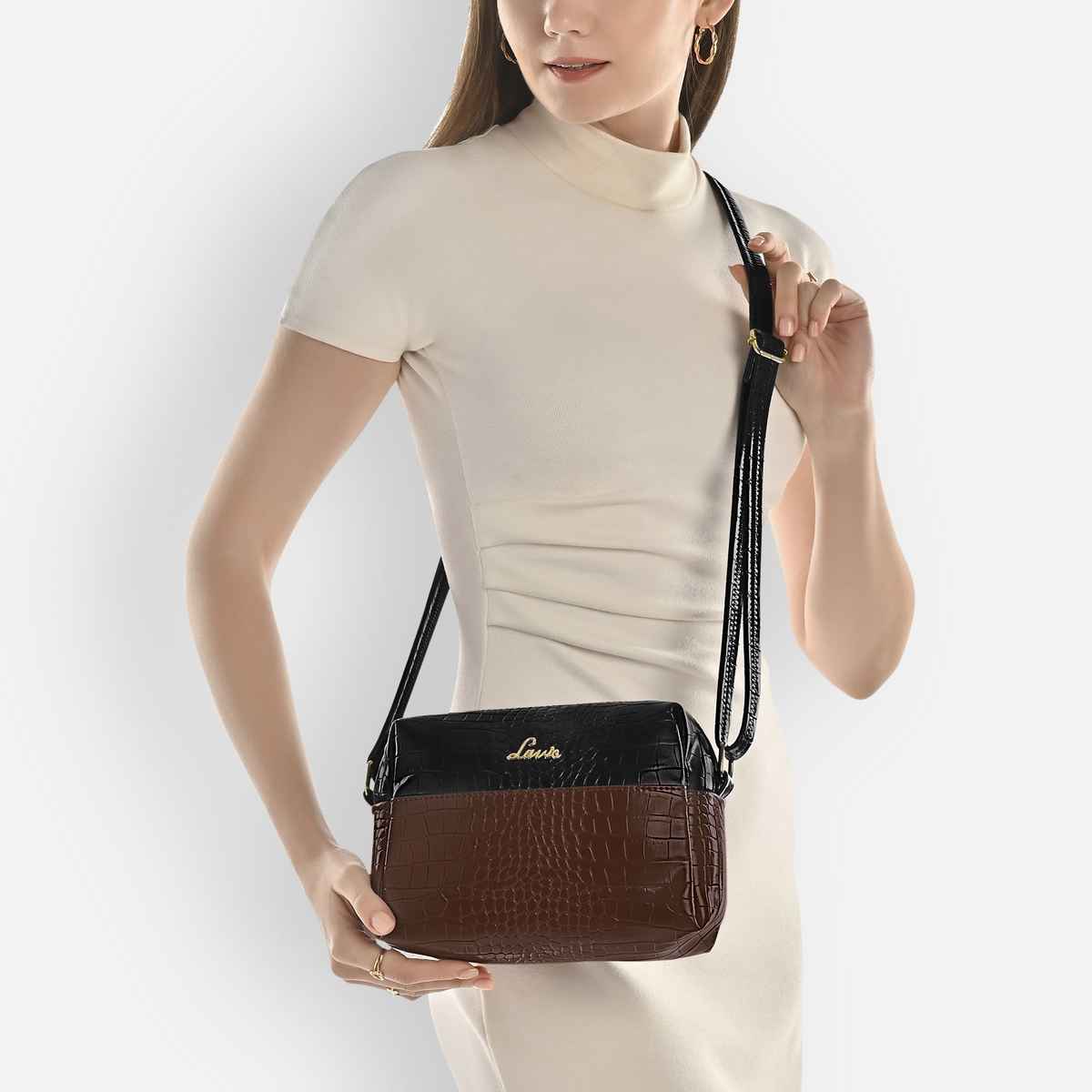 Lavie Women's Tina Cross Body Sling Bag | Ladies Purse Handbag | Brown