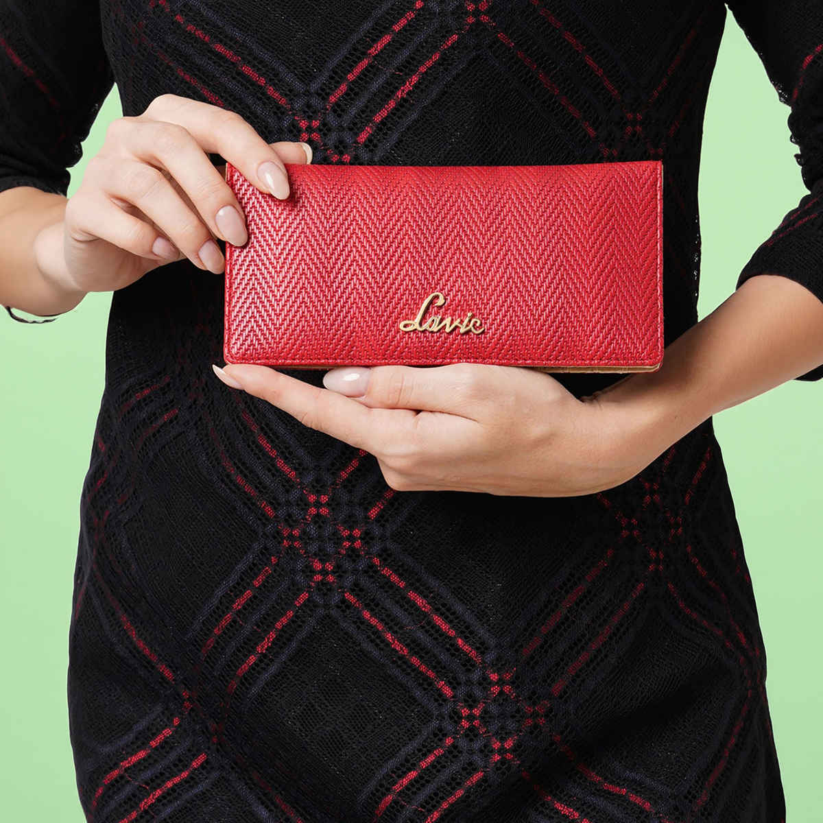 Lavie Women's Herring Safain Bifold Wallet | Red