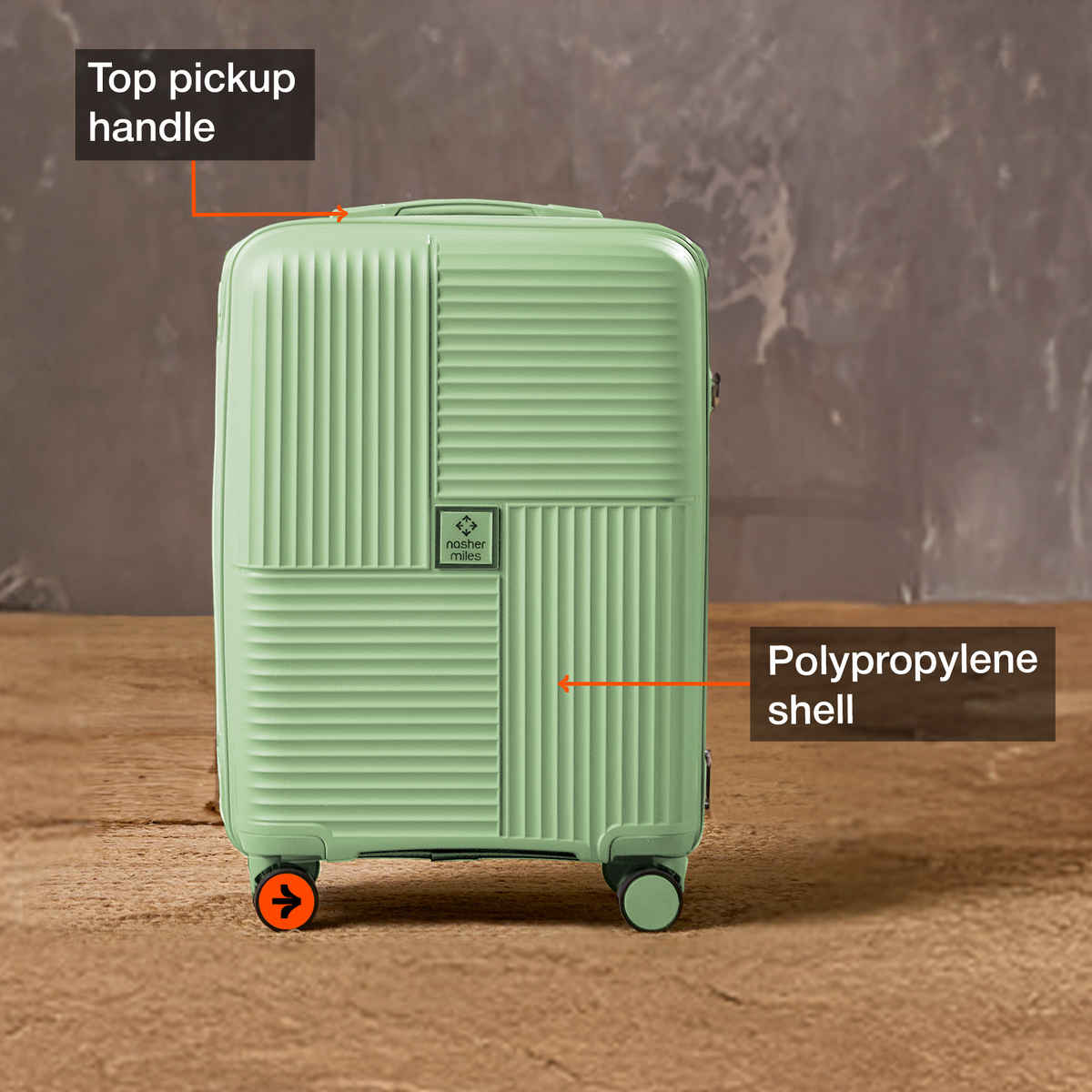 Nasher Miles Singapore Cabin Hard-Sided Luggage- 20 Inch - 55 cm Trolley Bag- Avacado Green