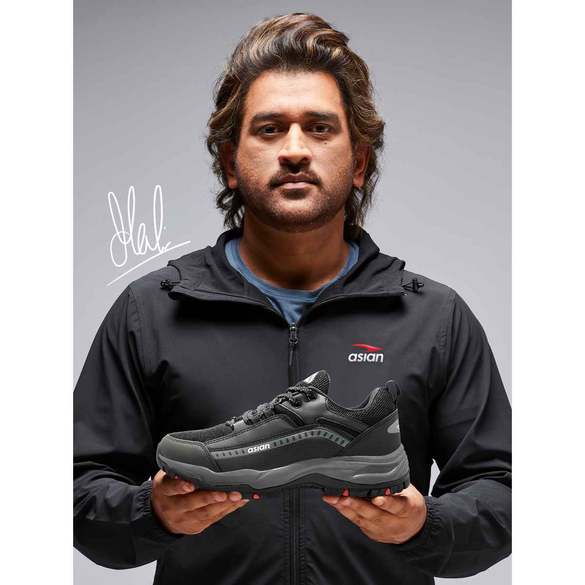 Asian Men s Everest-01 Black Trekking Shoes | UK-10