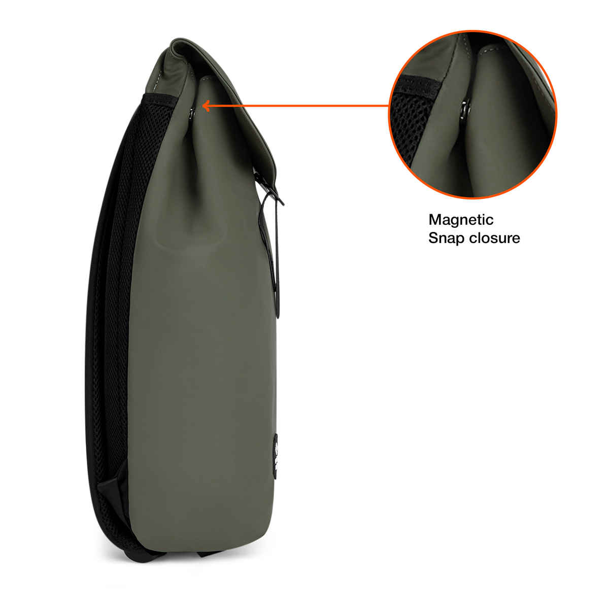 Nasher Miles Soho 25 L Top-open, Polyurethane Olive Green Laptop Backpack for College and School