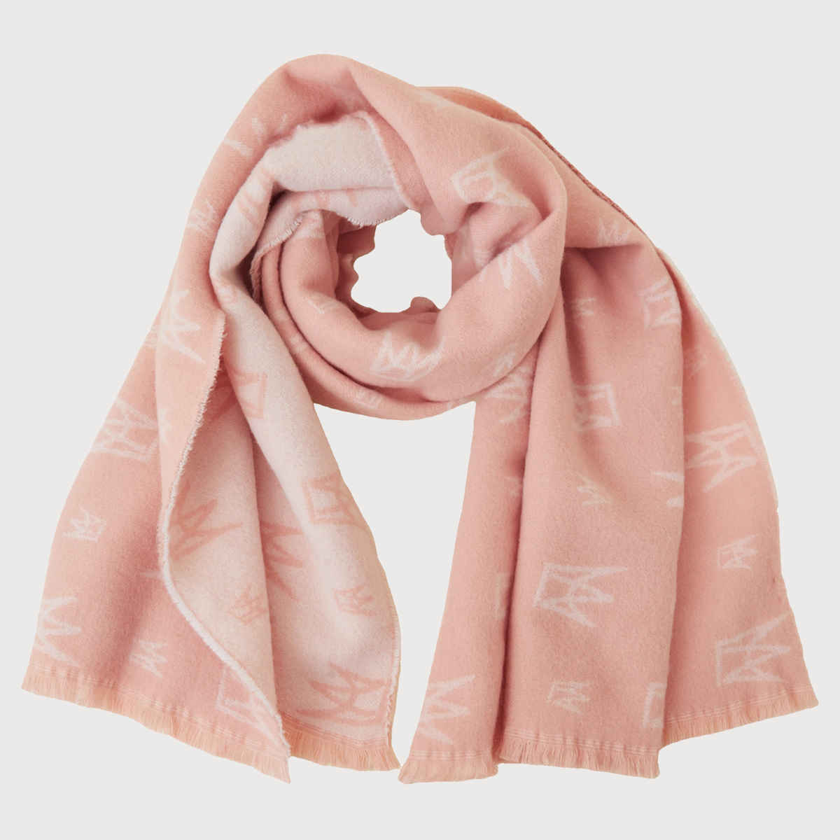 Accessorize London Women's Crown Emblem Jacquard Blanket Scarf | Pink