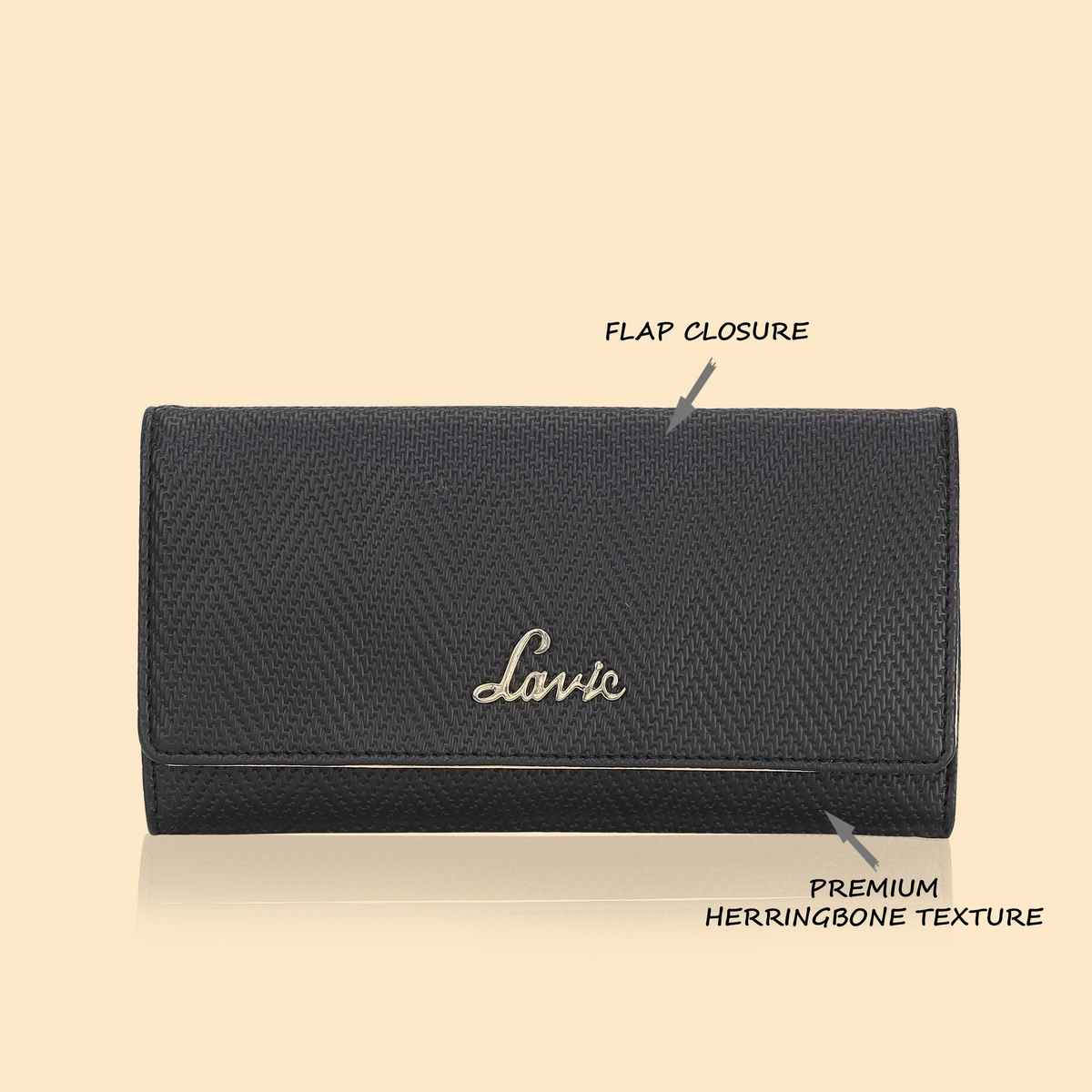 Lavie Women's Large 3 Fold Wallet | Black