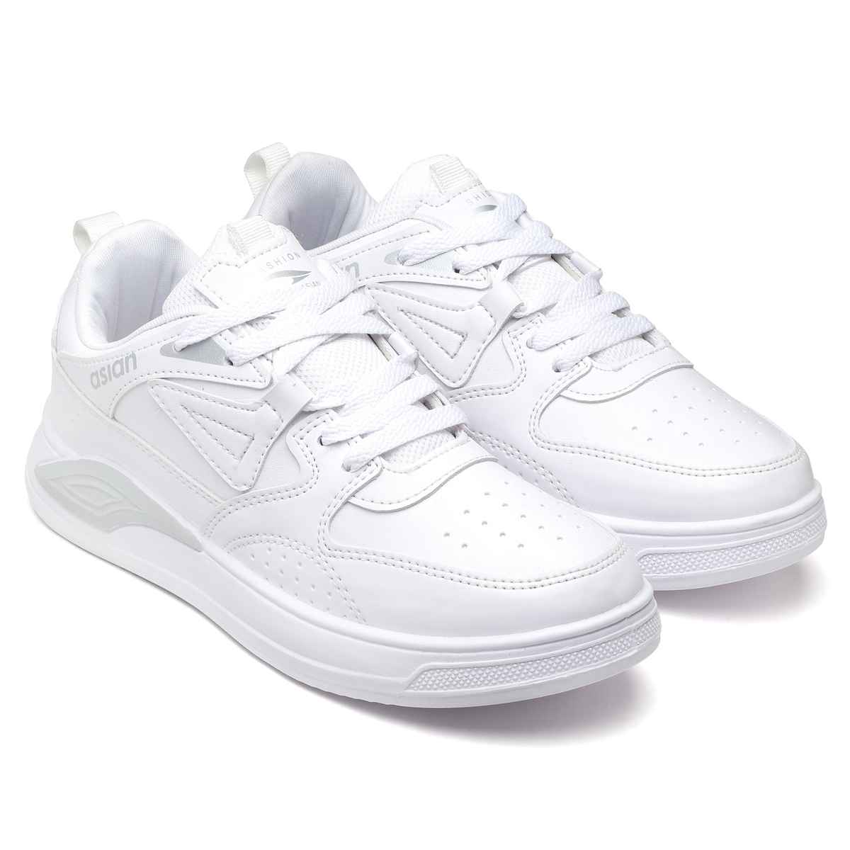 Asian Men s Moscow-01 Full White Sneakers | UK-10