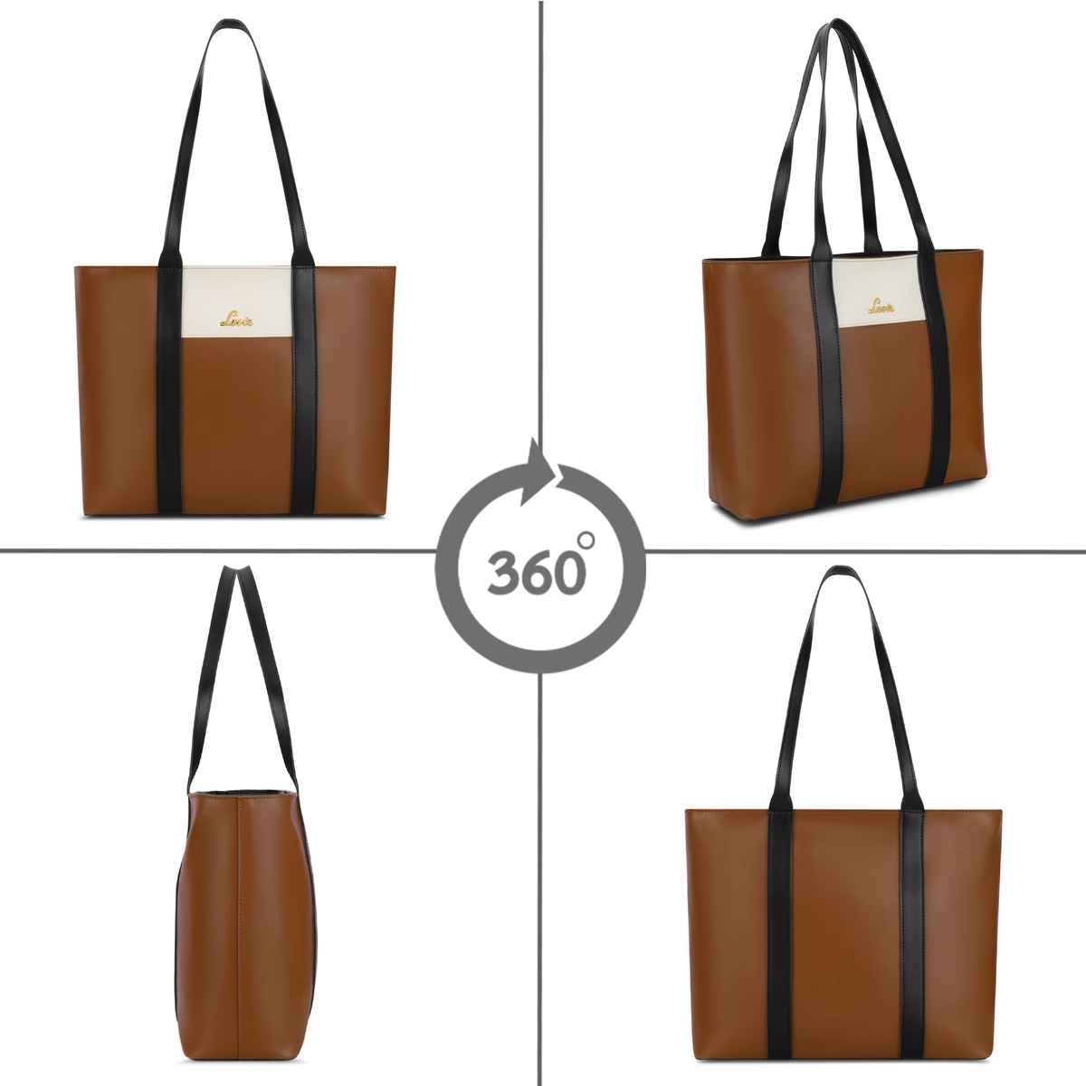 Lavie Women's Colourblock Regan Large Tote Handbag | Tan