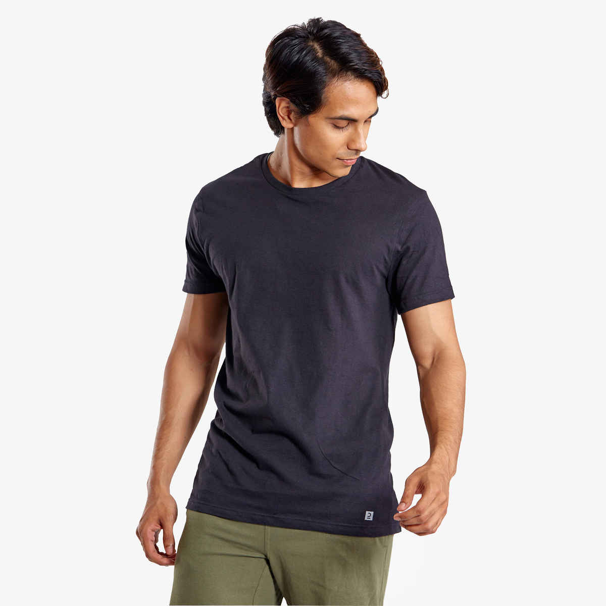 Decathlon Domyos Men Regular Fit Tshirt | Black | M