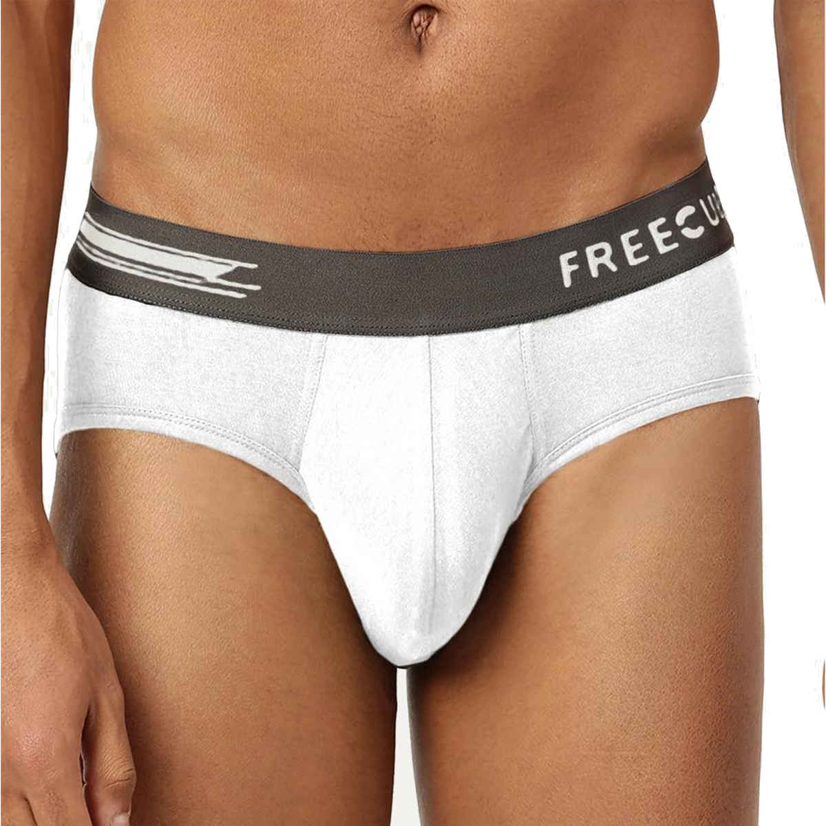 Freecultr Men's Micro Modal Briefs | Cloud White & Space Blue - M