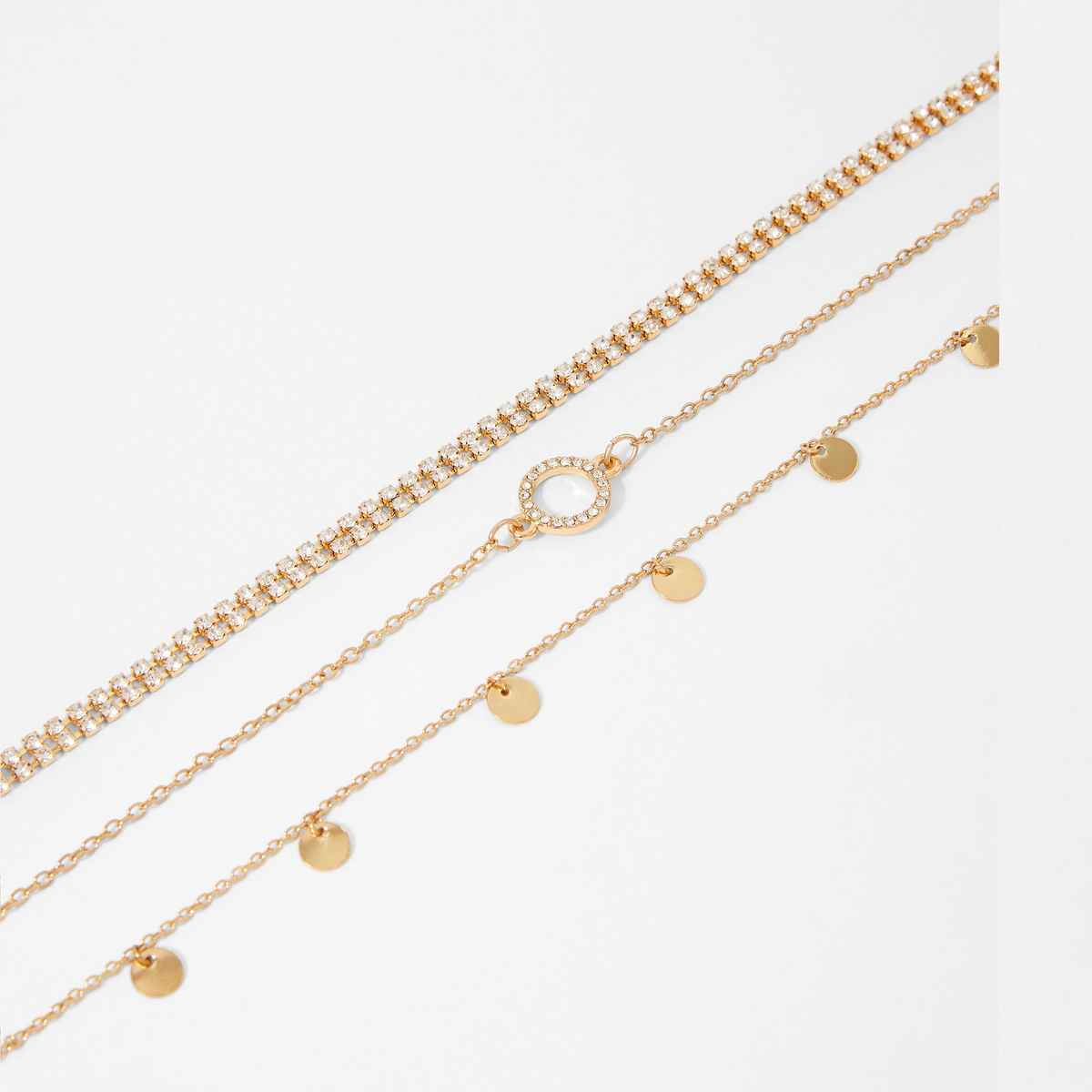 Accessorize London Women Set Of 3 Sparkle Choker Necklace