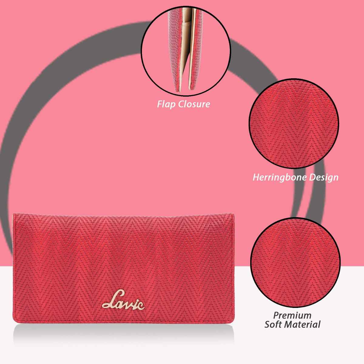 Lavie Women's Herring Safain Bifold Wallet | Red