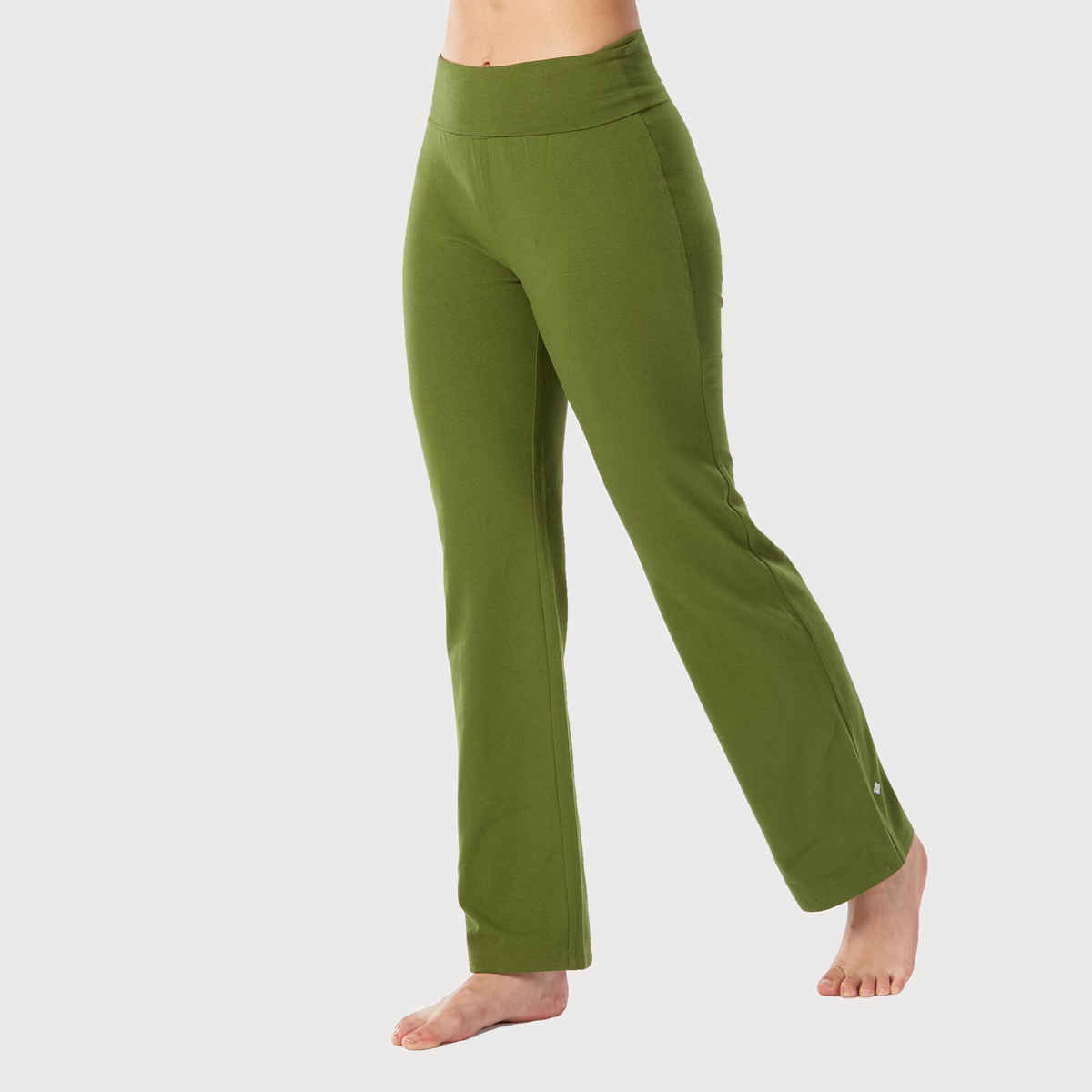Decathlon | Kimjally WoMen's Cotton Comfort Fit Yoga Pants | Green - S