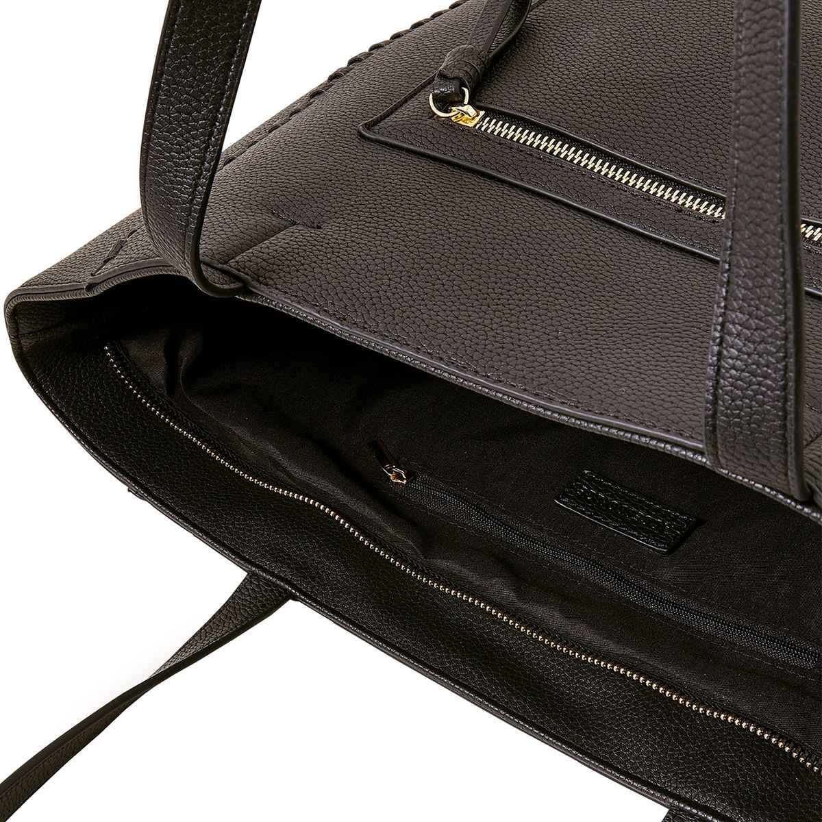 Accessorize London Women's Front Pocket Tote Bag | Black